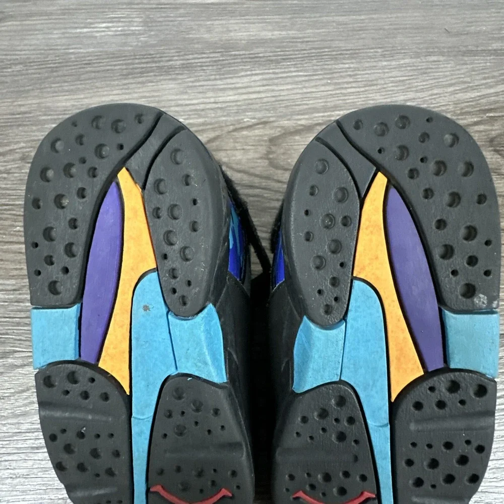 Nike Air Jordan 8 Retro Aqua TD 305360-025‎ Toddler Size 8C Black Purple Teal